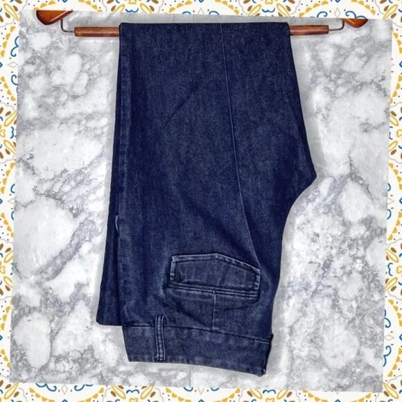 EDITOR Wide Leg Jean Denim Dress Pants - Picture 3 of 7